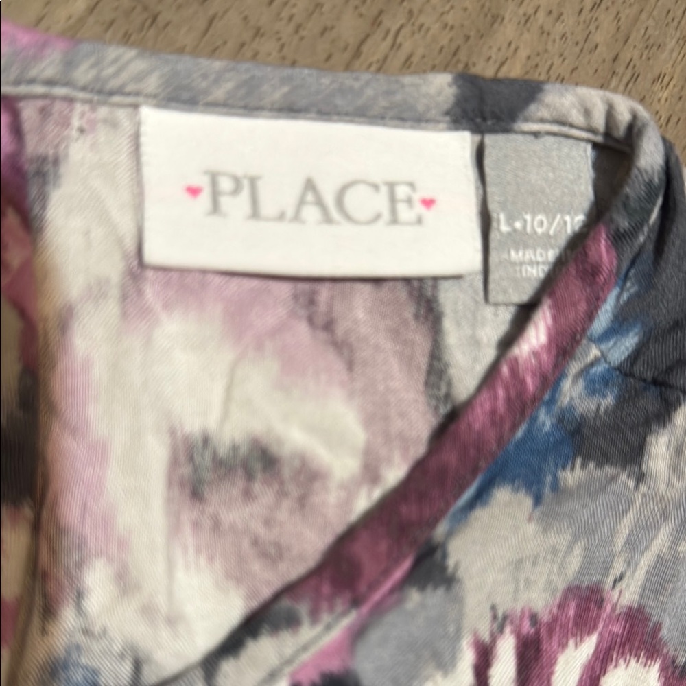 Girls The Children's Place Floral One Piece - Gray, Pink, Blue - Picture 2 of 4